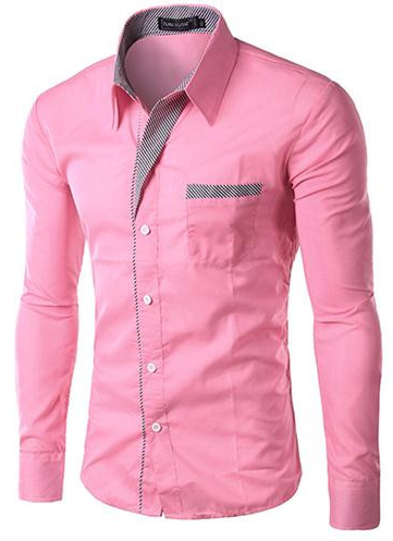 Camisa social slim fit rosa, camisa social rosa, camisa slim rosa, camisa socal luxo, camisa social masculina slim fit rosa, blusa social rosa pink