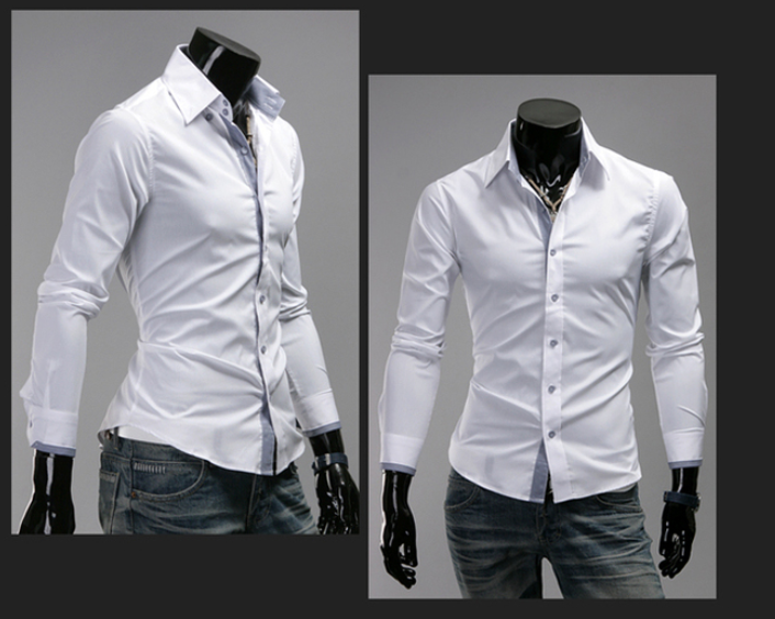 camisa social masculina slim fit branca