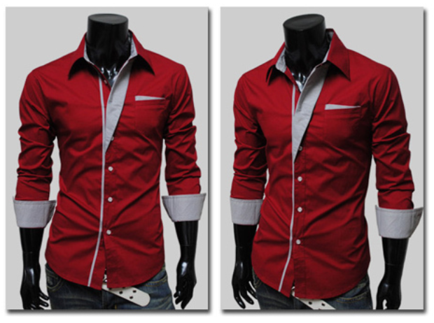 Camisa social hot sale slim vermelha