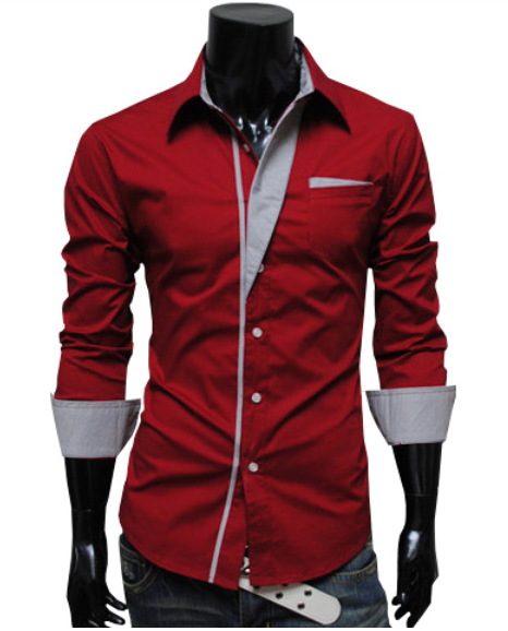 camisa slim vermelha