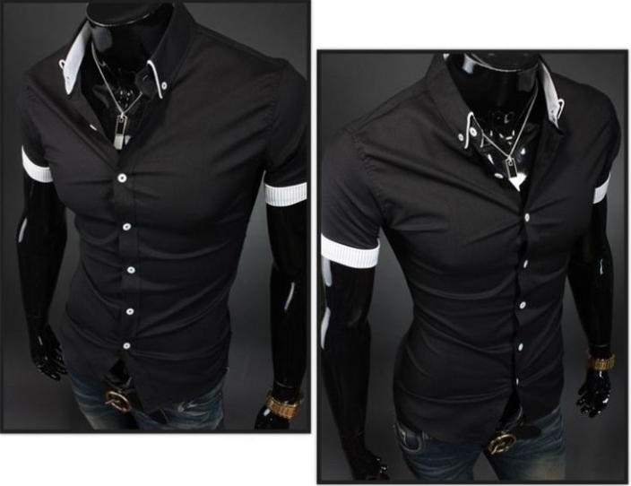 Shopjmix Com Camisa Masculina Slim Fit Manga Curta