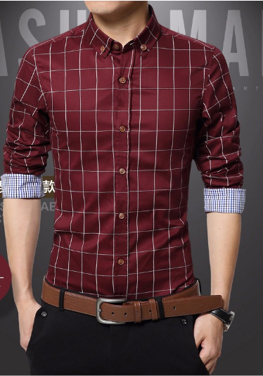 camisa social masculina quadriculada