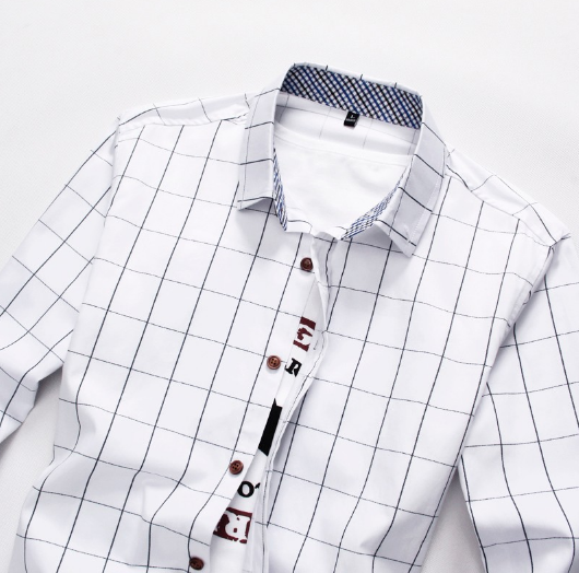 camisa xadrez branca masculina