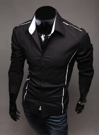 Shopjmix.com - CAMISAS SOCIAIS MASCULINAS - PRETA, BRANCA
