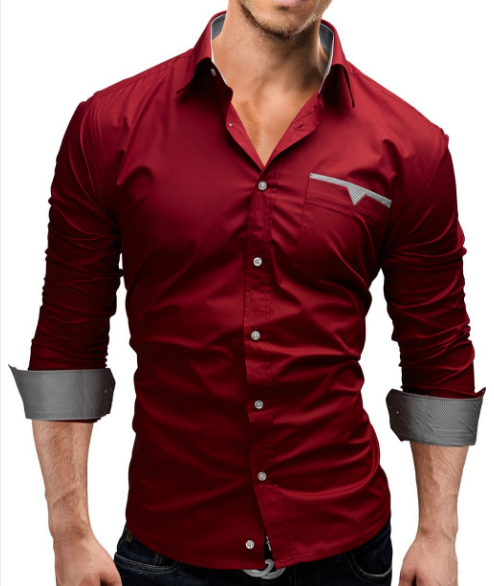 camisa social vermelha masculina