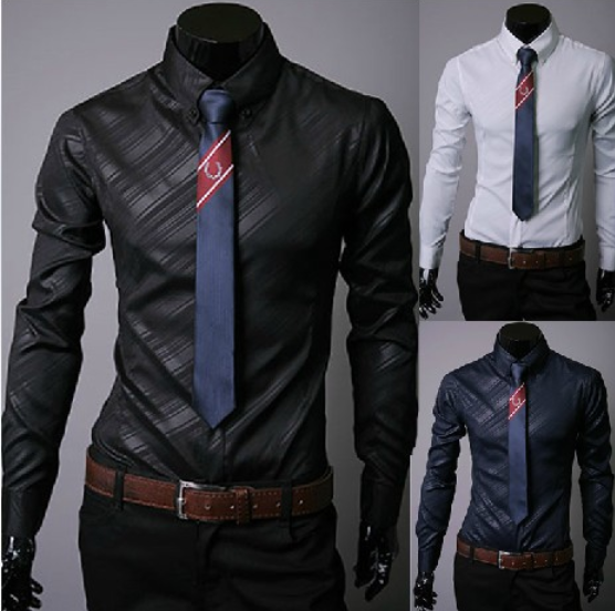 Camisa social preta masculina manga longa slim fit estilosa cor preta