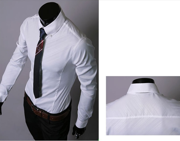 camisa social branca slim