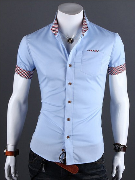 camisa manga curta social masculina