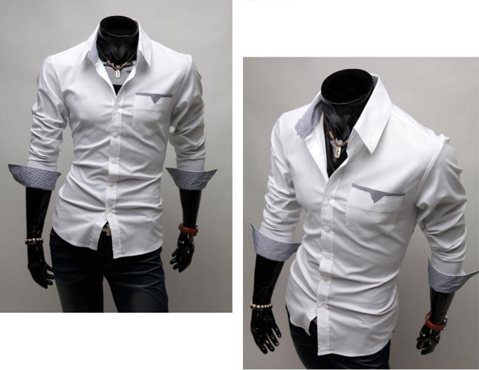 Camisa social branca masculina Imagem 3