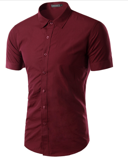 camisa manga curta social masculina